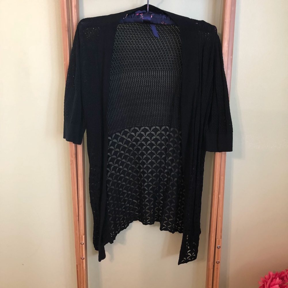 Black Bellini Lace knit cardigan